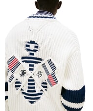 TOMMY HILFIGER TH Kardigan bawełniany z guzikami ecru - Koszulki męskie - 4