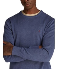 TOMMY HILFIGER TH Sweter z okrągłym dekoltem i mikrologo Wrzos Morza Egejskiego - Koszulki męskie - 3
