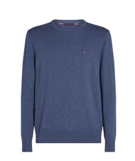 TOMMY HILFIGER TH Sweter z okrągłym dekoltem i mikrologo Wrzos Morza Egejskiego - Koszulki męskie - 4