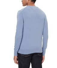 TOMMY HILFIGER TH Sweter z okrągłym dekoltem i mikrologo naczynie niebieski wrzos - Koszulki męskie - 2