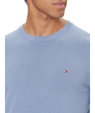 TOMMY HILFIGER TH Sweter z okrągłym dekoltem i mikrologo naczynie niebieski wrzos - Koszulki męskie - 3