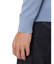 TOMMY HILFIGER TH Sweter z okrągłym dekoltem i mikrologo naczynie niebieski wrzos - Koszulki męskie - 4