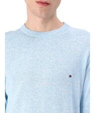 TOMMY HILFIGER TH Sweter z mieszanki lnu z okrągłym dekoltem autentyczne rozciąganie - Koszulki męskie - 2