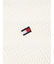 TOMMY HILFIGER TH Sweter bawełniany z okrągłym dekoltem płatek kości słoniowej - Koszulki męskie - 3