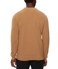 TOMMY HILFIGER TH Sweter z okrągłym dekoltem w kształcie plastra miodu pł&oacute;tno safari - Koszulki męskie - 2