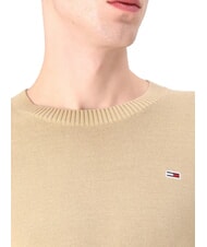 TOMMY HILFIGER TH JEANS Bawełniany sweter z okrągłym dekoltem reliktowa opalenizna - Koszulki męskie - 3