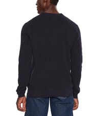 TOMMY HILFIGER TH Sweter z okrągłym dekoltem w kształcie plastra miodu pustynne niebo - Koszulki męskie - 2