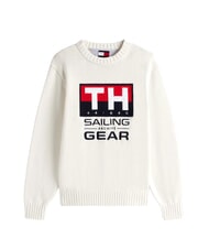 TOMMY HILFIGER TH SAILING Sweter z okrągłym dekoltem kość słoniowa - Koszulki męskie - 3