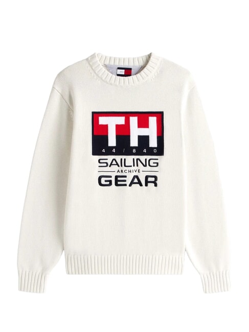 TH SAILING Sweter z okrągłym dekoltem kość słoniowa - Koszulki męskie