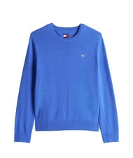 TOMMY HILFIGER TH JEANS Bawełniany sweter z okrągłym dekoltem niebieska pogoda - Koszulki męskie - 4