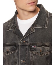 TOMMY HILFIGER TH JEANS Kurtka jeansowa męska dżins szary - Kurtki męskie - 3