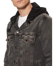 TOMMY HILFIGER TH JEANS Kurtka jeansowa męska dżins szary - Kurtki męskie - 4