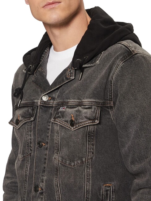 TH JEANS Kurtka jeansowa męska dżins szary - Kurtki męskie