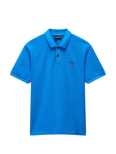ELBAS JERSEY Koszulka polo z bawełny z mikrologo Francuski niebieski - Polo męskie