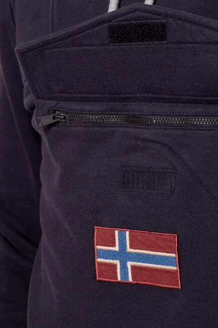 BURGEE Bluza z kapturem czarny 041 - Bluzy męskie