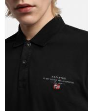 NAPAPIJRI ELBAS JERSEY Koszulka polo z bawełny z mikrologo czarny 041 - Polo męskie - 4