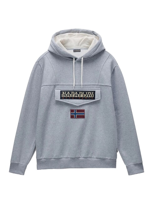 BURGEE Bluza z kapturem średni szary melanż - Bluzy męskie