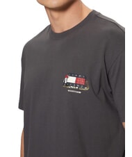 TOMMY HILFIGER TH JEANS Luźny kr&oacute;j, koszulka z kr&oacute;tkim rękawem wyprane na czarno - Koszulki męskie - 3