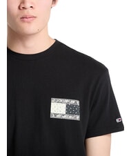 TOMMY HILFIGER TH JEANS Koszulka z nadrukiem flagi paisley czarny - Koszulki męskie - 3