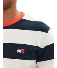 TOMMY HILFIGER TH JEANS Koszulka w paski z kr&oacute;tkim rękawem niebo pustyni / płatek kości słoniowej - Koszulki męskie - 4
