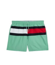 TOMMY HILFIGER TH Szorty kąpielowe z logo flagi Fort Green - Stroje kąpielowe męskie - 3