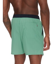 TOMMY HILFIGER TH Dwukolorowe spodenki kąpielowe Fort Green - Stroje kąpielowe męskie - 2