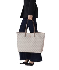 GUESS ECO VICTTORIA Torba na ramię logo w kolorze ciemnego szarego - Torby damskie - 6