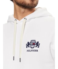 TOMMY HILFIGER TH Bluza z kapturem z herbem biały - Bluzy męskie - 3