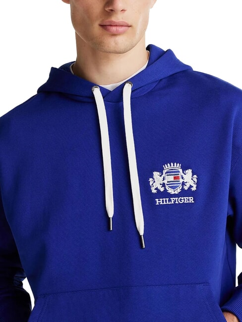 TH Bluza z kapturem z herbem klin niebieski - Bluzy męskie