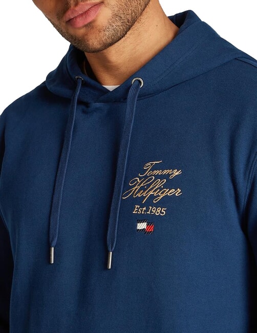TH Bluza z kapturem z haftowanym logo nocne niebo - Bluzy męskie