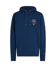 TOMMY HILFIGER TH Bluza z kapturem z haftowanym logo nocne niebo - Bluzy męskie - 4