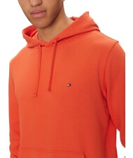 TOMMY HILFIGER TH Bluza z kapturem bawełniana jaskrawo pomarańczowy - Bluzy męskie - 3