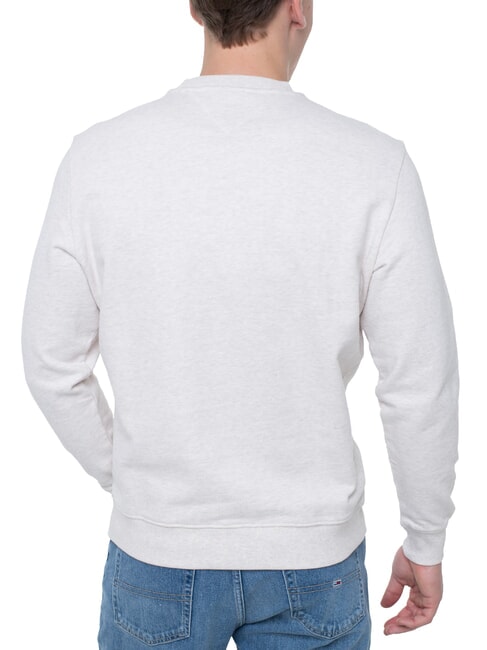 TH JEANS Bluza bawełniana z okrągłym dekoltem margiel owsiany htr - Bluzy męskie