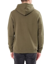 TOMMY HILFIGER TH JEANS Bluza z kapturem z naszywką flagową zmęczenie zielone - Bluzy męskie - 2