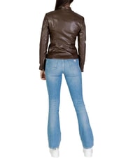 GUESS CLAUDINE Kurtka motocyklowa ciemna kawa - Kurtki damskie - 2