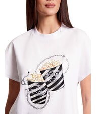 GUESS POPCORN Koszulka bawełniana czysto biały - Koszulki i topy damskie - 3