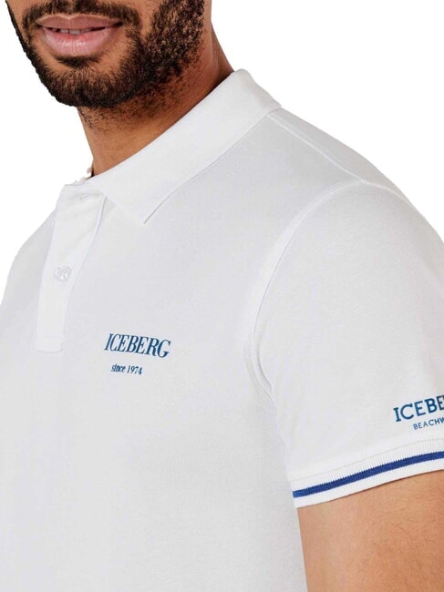 BASIC Koszulka polo bawełniana biały - Polo męskie