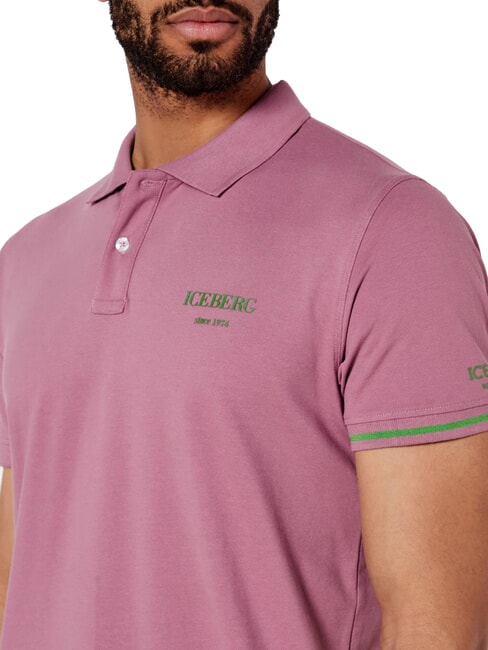 BASIC Koszulka polo bawełniana malina malinowa - Polo męskie