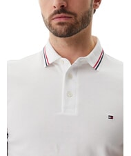 TOMMY HILFIGER TH TIPPED Koszulka polo z kr&oacute;tkim rękawem i dopasowanym krojem biały - Polo męskie - 3
