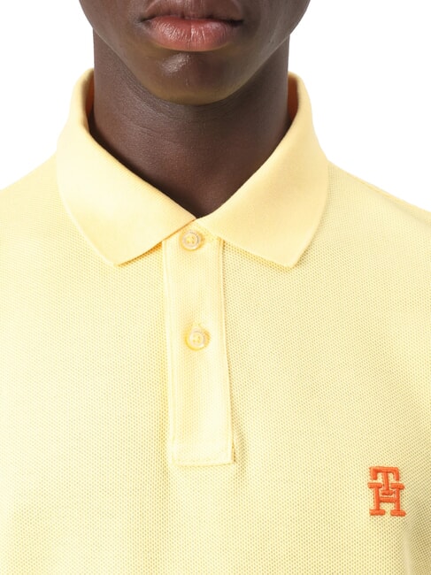 TH Koszulka polo z kr&oacute;tkim rękawem i haftowanym monogramem trawa cytrynowa - Polo męskie