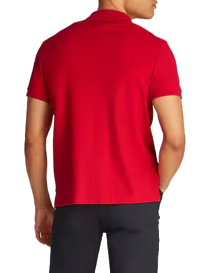 TH Koszulka polo z kr&oacute;tkim rękawem i haftowanym monogramem średnio czerwony - Polo męskie