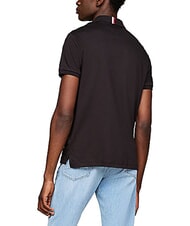 TOMMY HILFIGER TH Koszulka polo z kr&oacute;tkim rękawem i wstążką przy kołnierzyku czarny - Polo męskie - 2