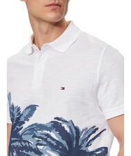 TOMMY HILFIGER TH Koszulka polo z kr&oacute;tkim rękawem i nadrukiem biały - Polo męskie - 3