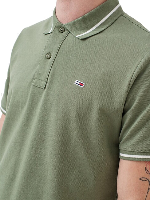 TH JEANS Koszulka polo z kr&oacute;tkim rękawem i dopasowanym krojem Aruba Green - Polo męskie