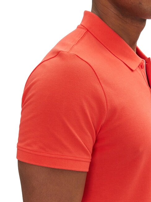 TH JEANS Koszulka polo z kr&oacute;tkim rękawem i flagą jasny szkarłat - Polo męskie