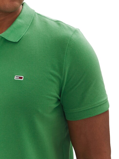 TH JEANS Koszulka polo z kr&oacute;tkim rękawem i flagą nadmorski zielony - Polo męskie