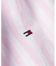 TOMMY HILFIGER TH Koszula lniana w paski o regularnym kroju klasyczny r&oacute;ż / paski - Koszule męskie - 4