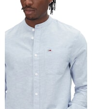 TOMMY HILFIGER TH JEANS Koszula z mieszanki lnu i kołnierzykiem typu st&oacute;jka Kolorado niebieski - Koszule męskie - 3