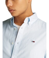 TOMMY HILFIGER TH JEANS Koszula z długim rękawem z mieszanki lnu słodki niebieski - Koszule męskie - 3
