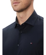 TOMMY HILFIGER TH Koszula z długim rękawem z elastycznej bawełny pustynne niebo - Koszule męskie - 3